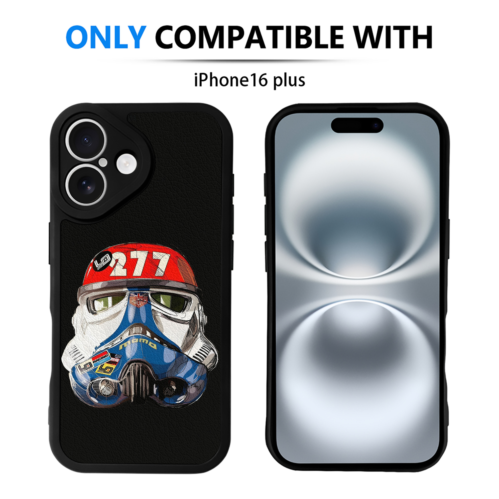 （画像用） スター・ウォーズ Star Wars 【iPhone 16シリーズ対応】シリコンスマホケース（レザー調） 材質：シリコン